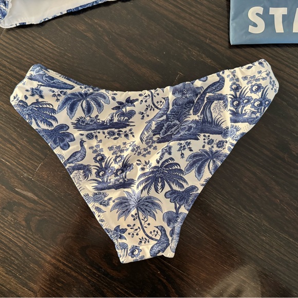 STAUD Blue and White Bikini Set - Picture 7 of 11